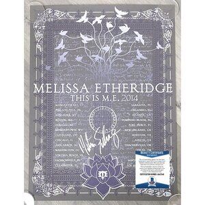 Melissa Etheridge Signed 2014 Concert Tour 18x24 Inch Poster Beckett Autograph